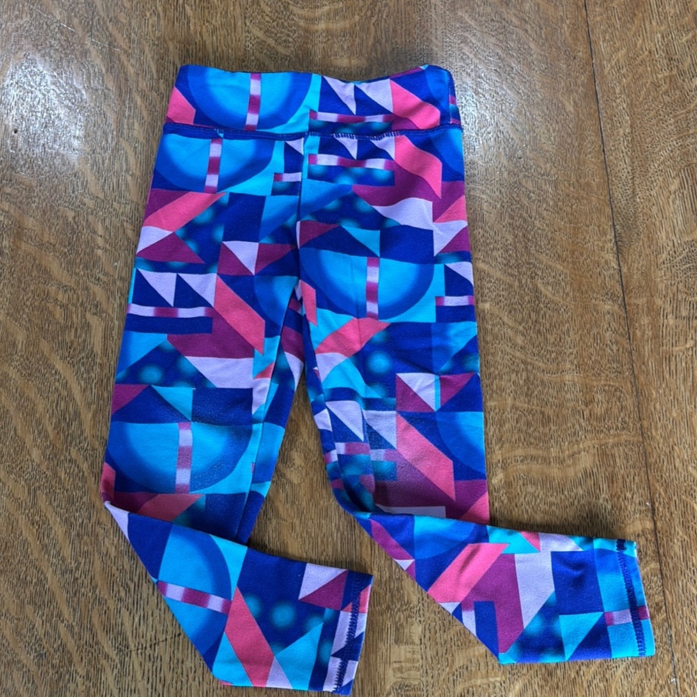 Threads 4 Thought Blue and Pink Geometric Leggings